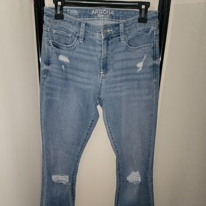 Arizona Jean Company Women's Light Blue Skinny Jeans MID- RISE BootCut